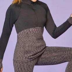 Top 10 😉 Marika Black Static Space-Dye Justine Zip Pullover - 👩 Women 👏