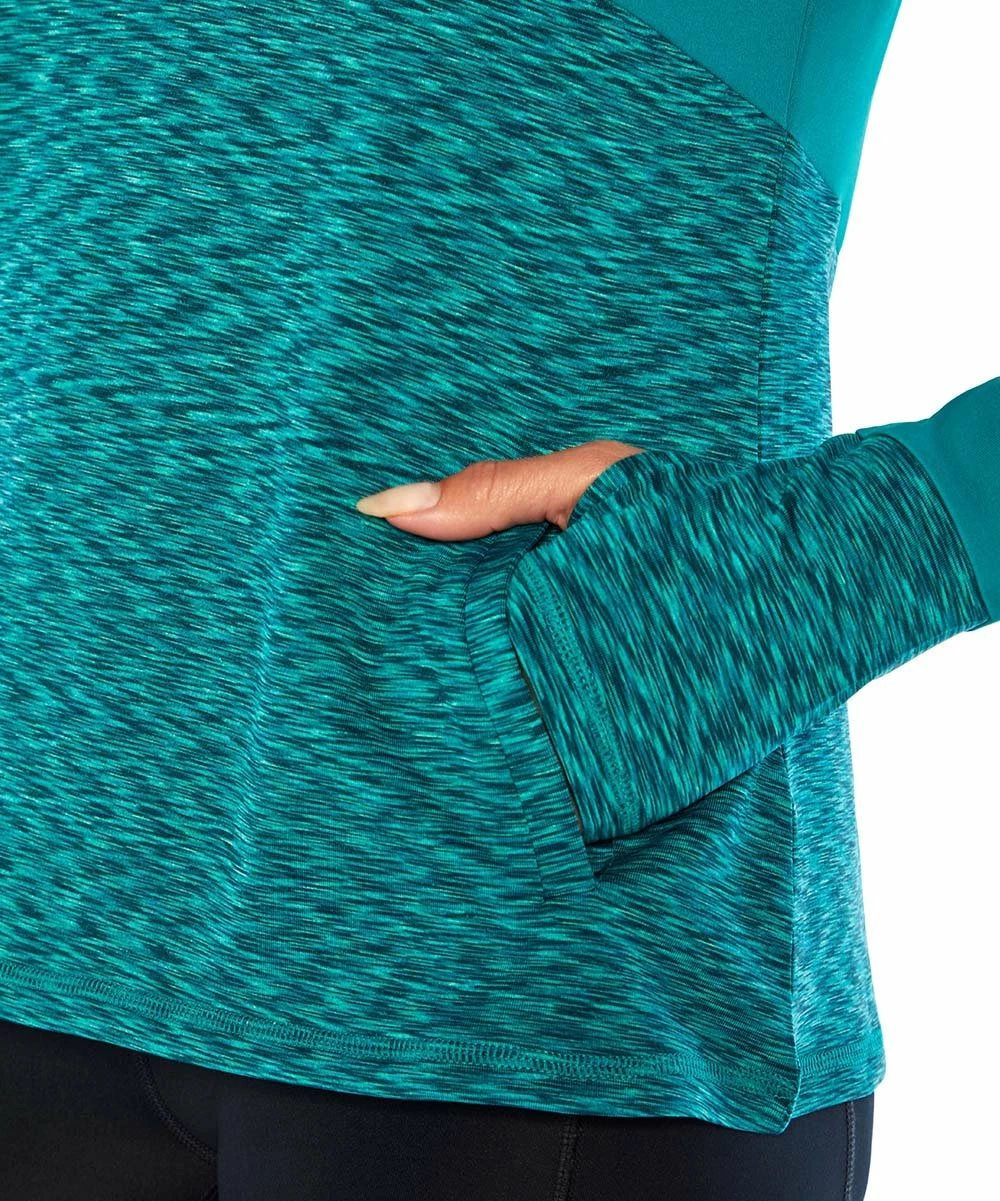 Coupon π Marika Quetzal Green Space Dye Raglan-Sleeve Quarter-Zip Pullover - π© Women π - Image 2