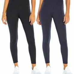 Best Pirce ❤️ Marika 25'' Black & Midnight Blue Nilly High-Waist Leggings Set - 👩 Women ❤️