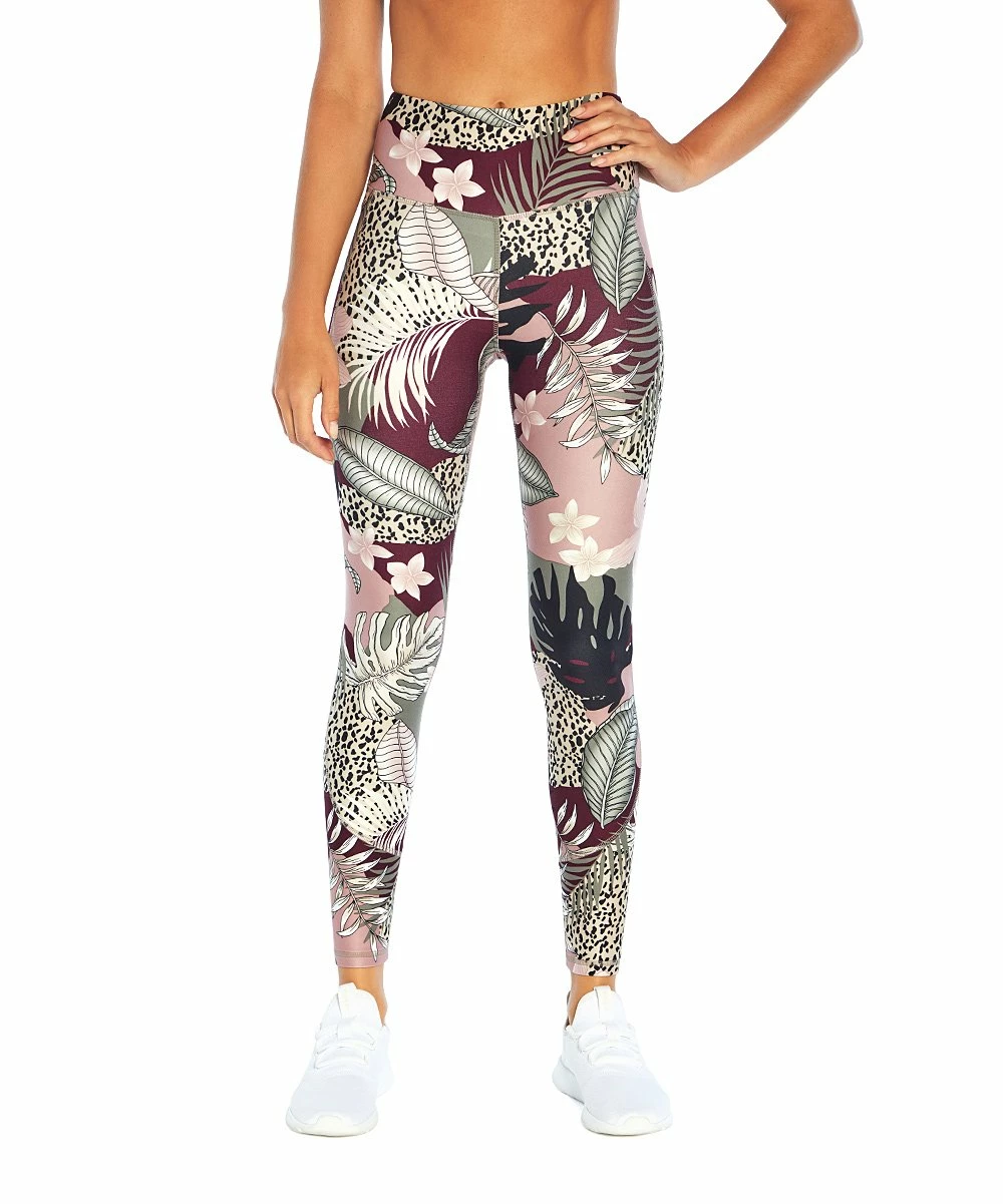 Best deal π Marika Grape Shake Purple Tropical Animal-Print 27'' Heart Pocket Leggings - π© Women π― - Image 3