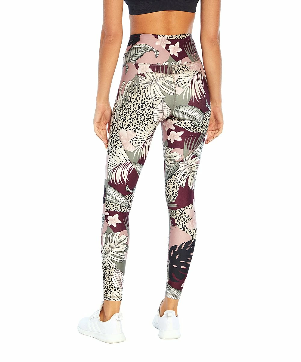 Best deal π Marika Grape Shake Purple Tropical Animal-Print 27'' Heart Pocket Leggings - π© Women π― - Image 4