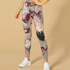 Best deal 🌟 Marika Grape Shake Purple Tropical Animal-Print 27'' Heart Pocket Leggings - 👩 Women 💯