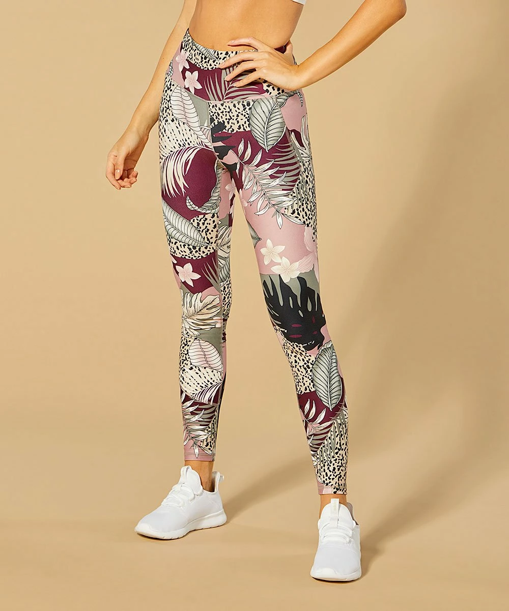 Best deal π Marika Grape Shake Purple Tropical Animal-Print 27'' Heart Pocket Leggings - π© Women π―