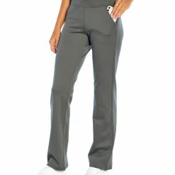 Best Pirce 🔥 Marika Turbulence Gray 32'' Barely Flare Tummy-Control Pocket Ponte Pants - 👩 Women 🌟