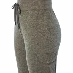 Hot Sale ⭐ Marika Heather Black Drawstring Cargo-Pocket Comfort 27'' Joggers - 👩 Women 😀