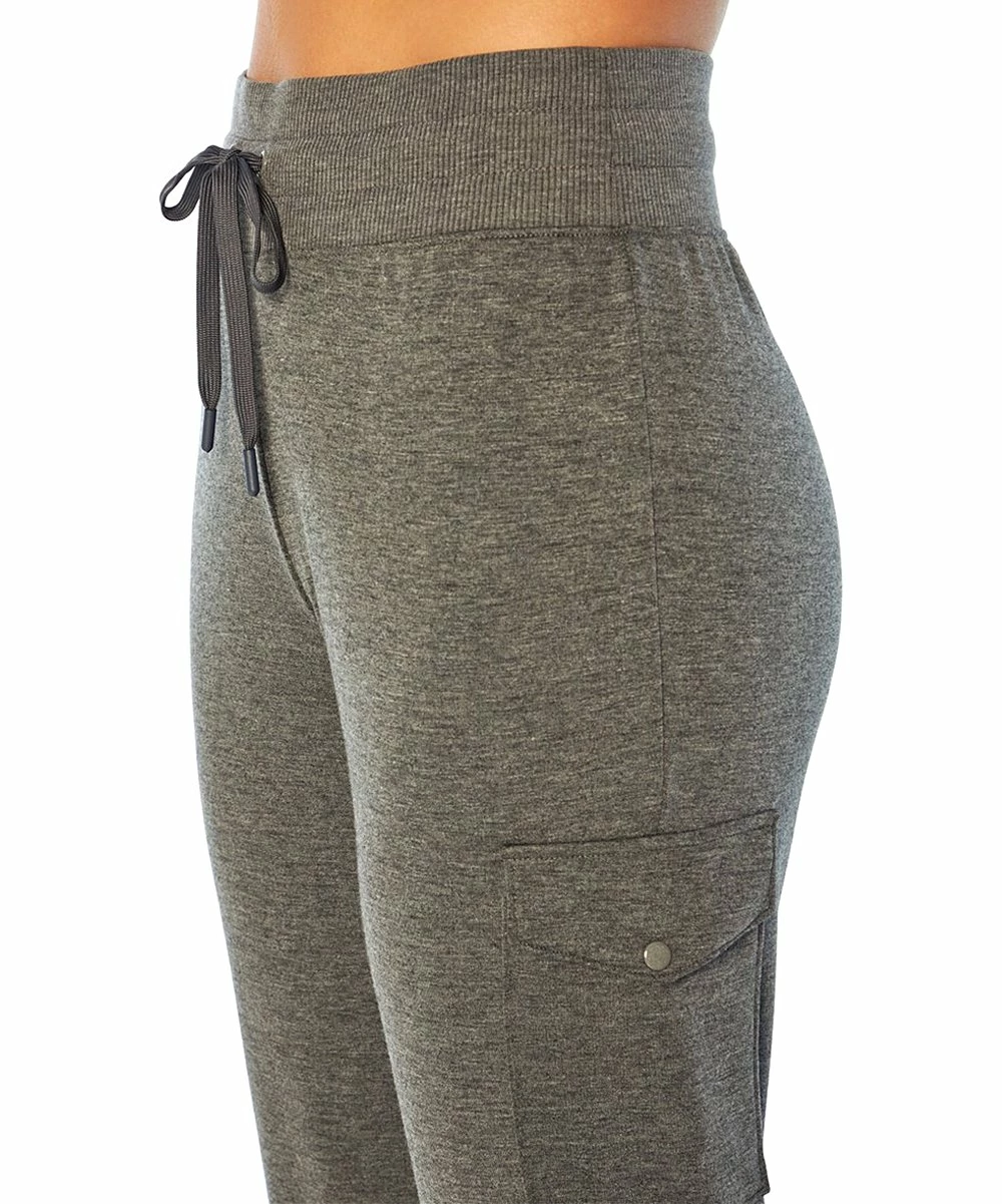 Hot Sale β Marika Heather Black Drawstring Cargo-Pocket Comfort 27'' Joggers - π© Women π