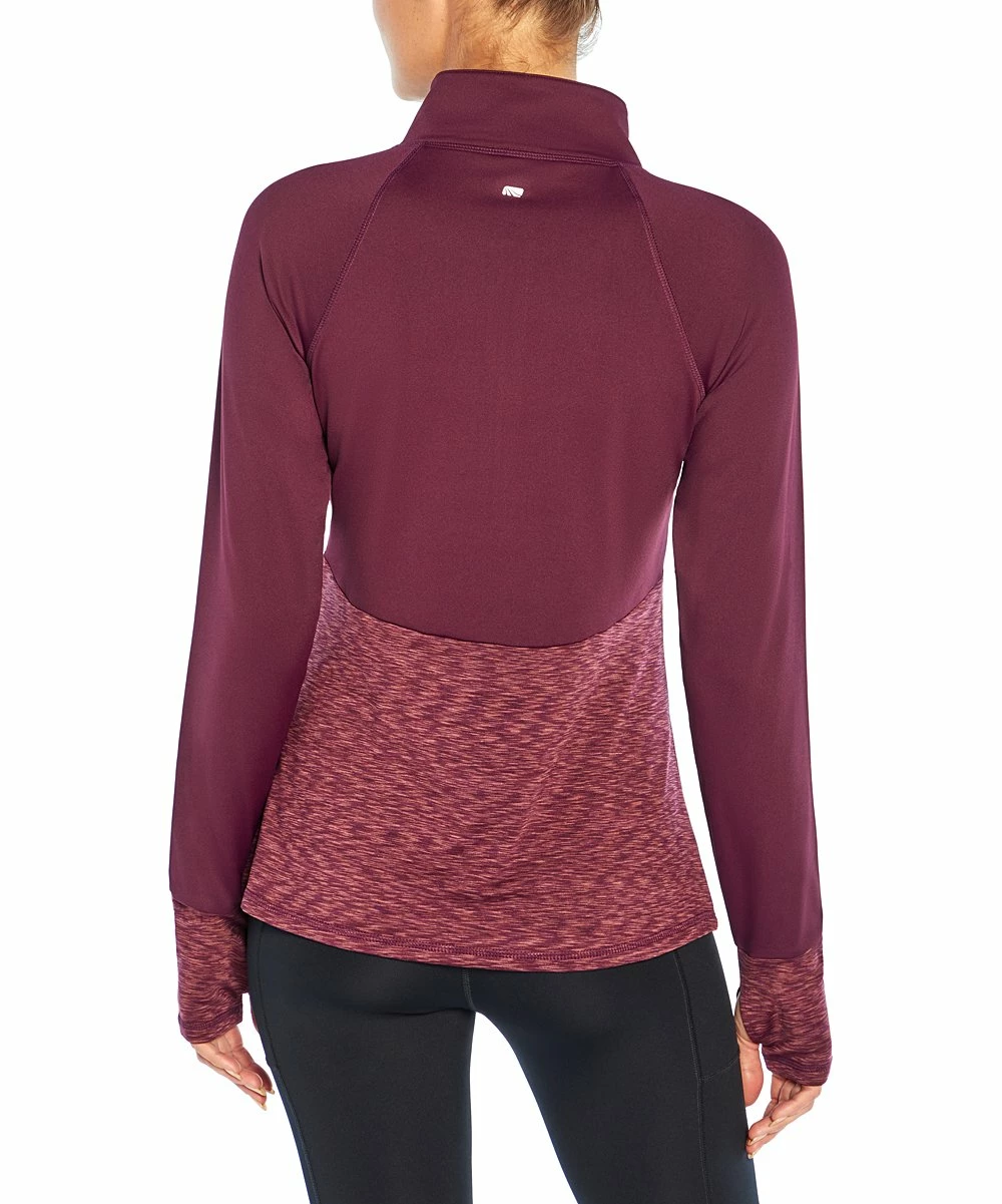 Promo π Marika Windsor Wine Space D Raglan-Sleeve Quarter-Zip Pullover - π© Women π - Image 2