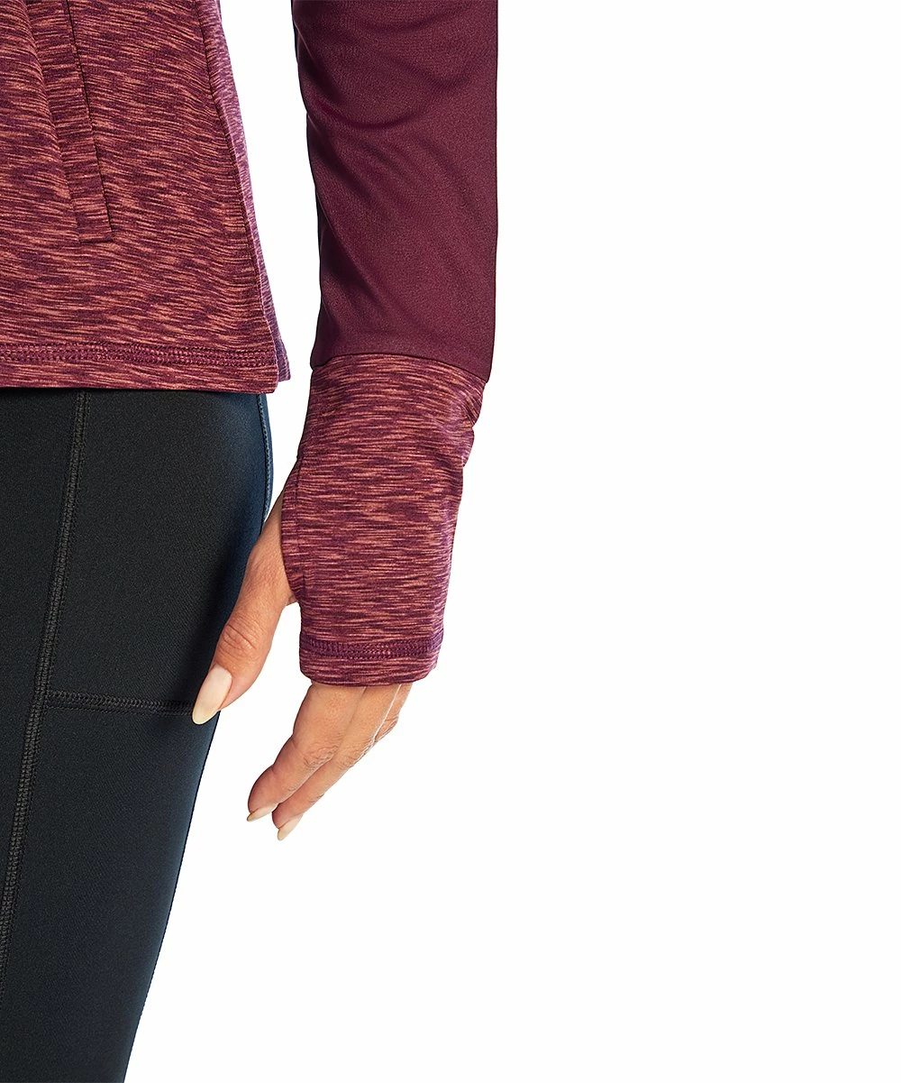 Promo π Marika Windsor Wine Space D Raglan-Sleeve Quarter-Zip Pullover - π© Women π - Image 3