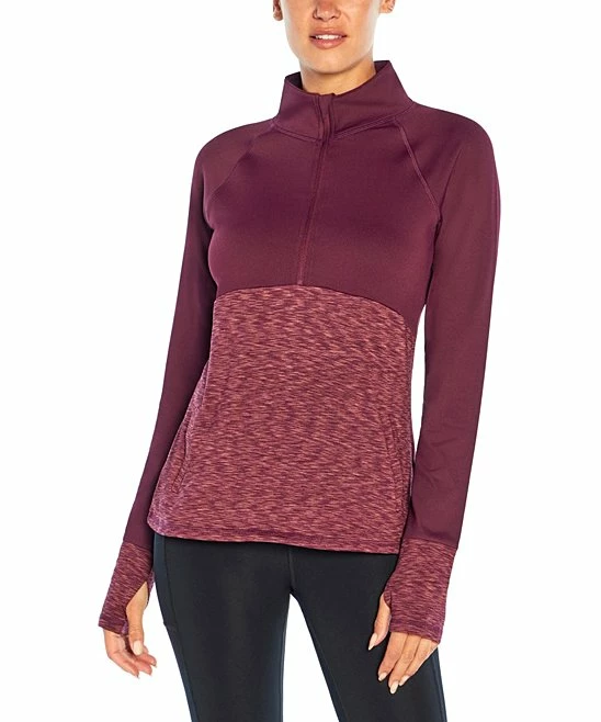 Promo π Marika Windsor Wine Space D Raglan-Sleeve Quarter-Zip Pullover - π© Women π