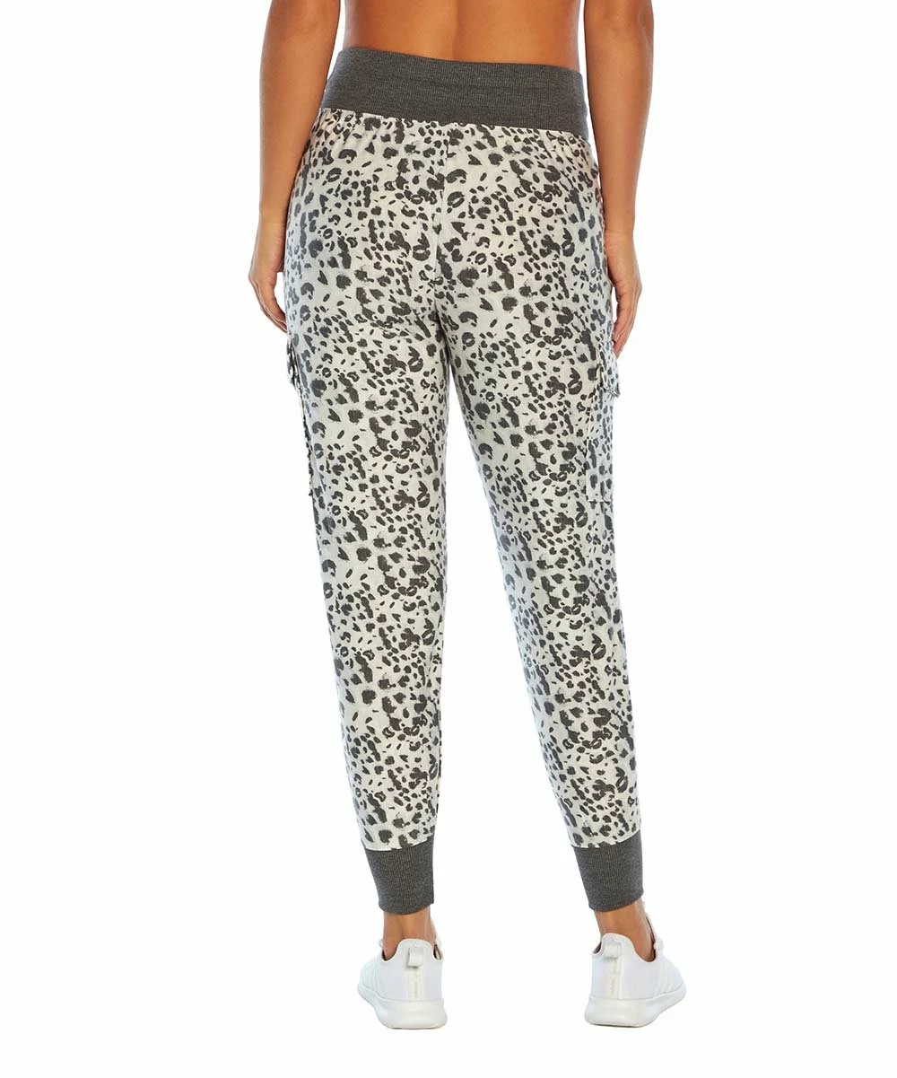 New π Marika Gray & Ivory Leopard Comfort 27'' Pocket Drawstring-Waist Joggers - π© Women π - Image 5