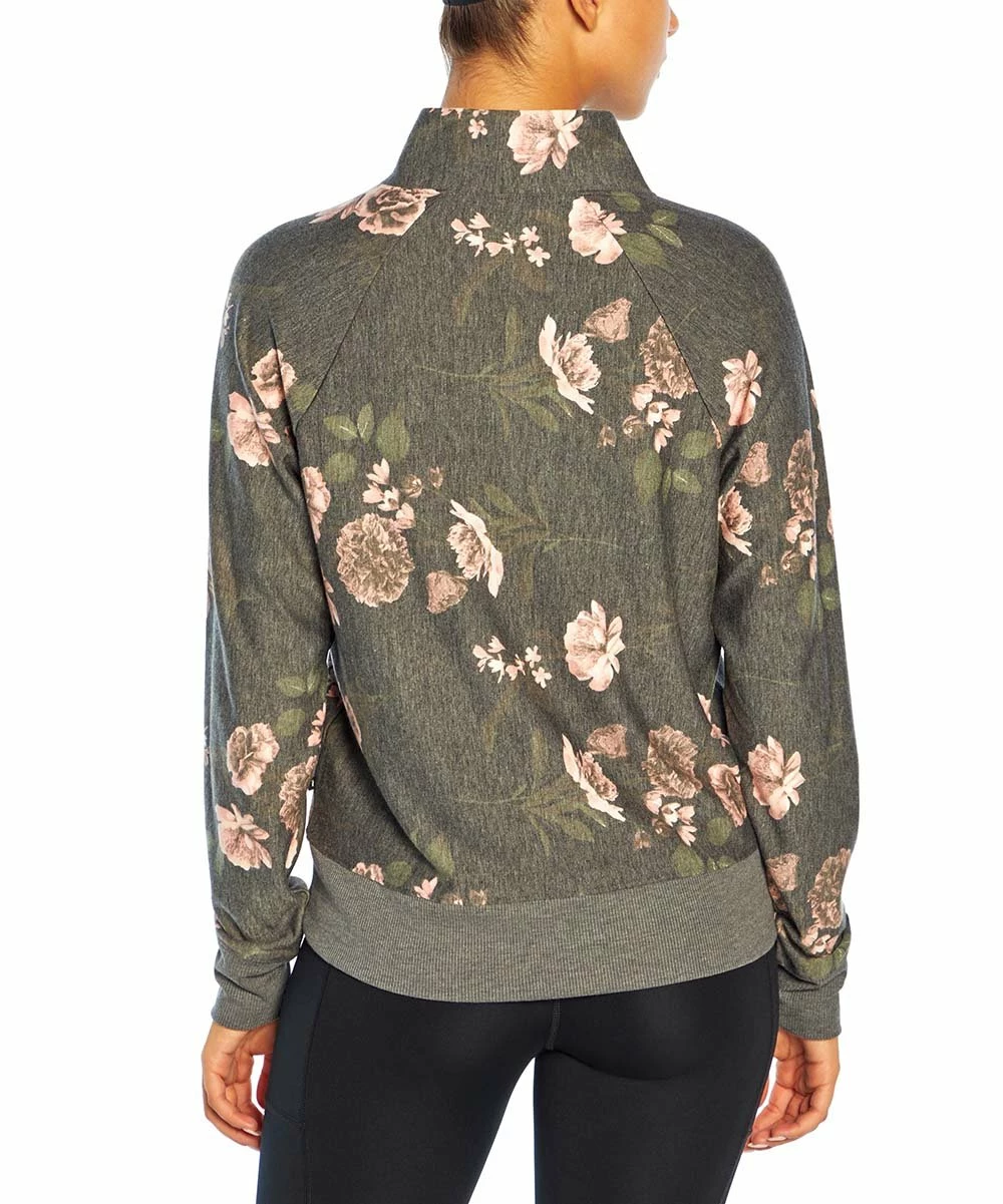 Discount ⭐ Marika Gray & Mauve Floral Dara Pocket Quarter-Zip Jacket - 👩 Women 🎁 - Image 4