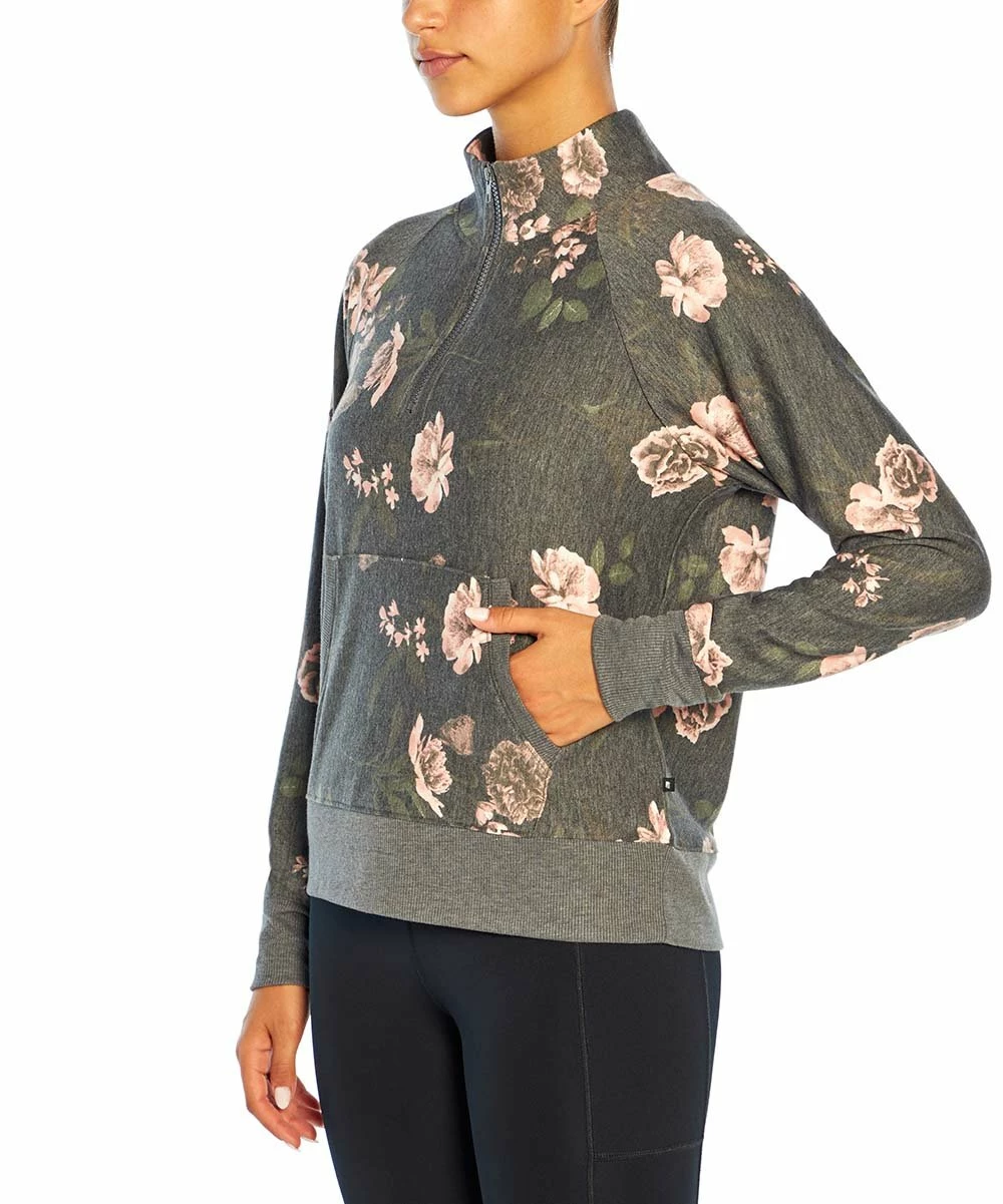 Discount ⭐ Marika Gray & Mauve Floral Dara Pocket Quarter-Zip Jacket - 👩 Women 🎁 - Image 2
