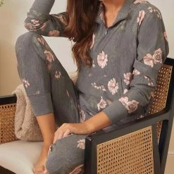 Discount ⭐ Marika Gray & Mauve Floral Dara Pocket Quarter-Zip Jacket - 👩 Women 🎁