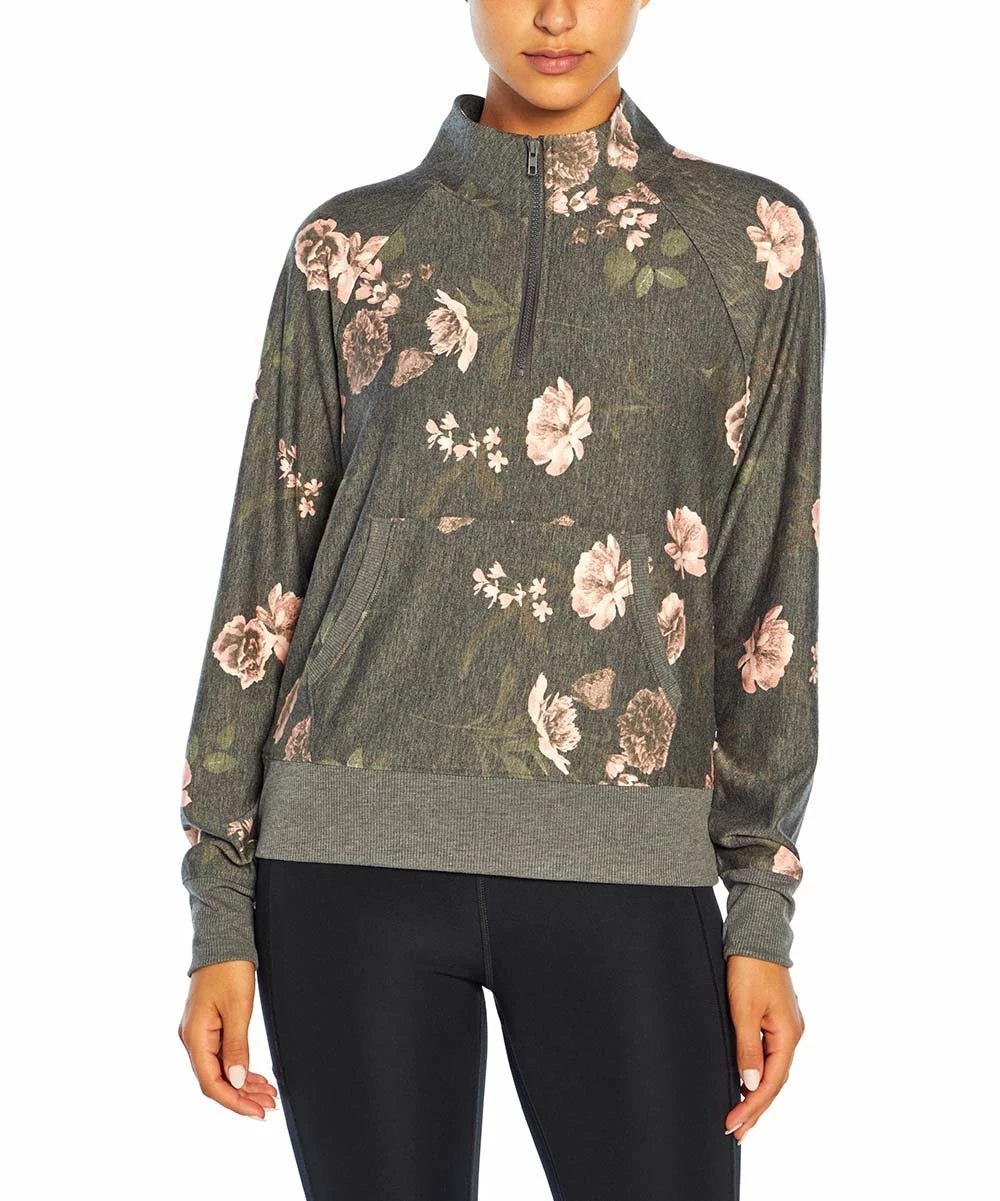 Discount ⭐ Marika Gray & Mauve Floral Dara Pocket Quarter-Zip Jacket - 👩 Women 🎁 - Image 3