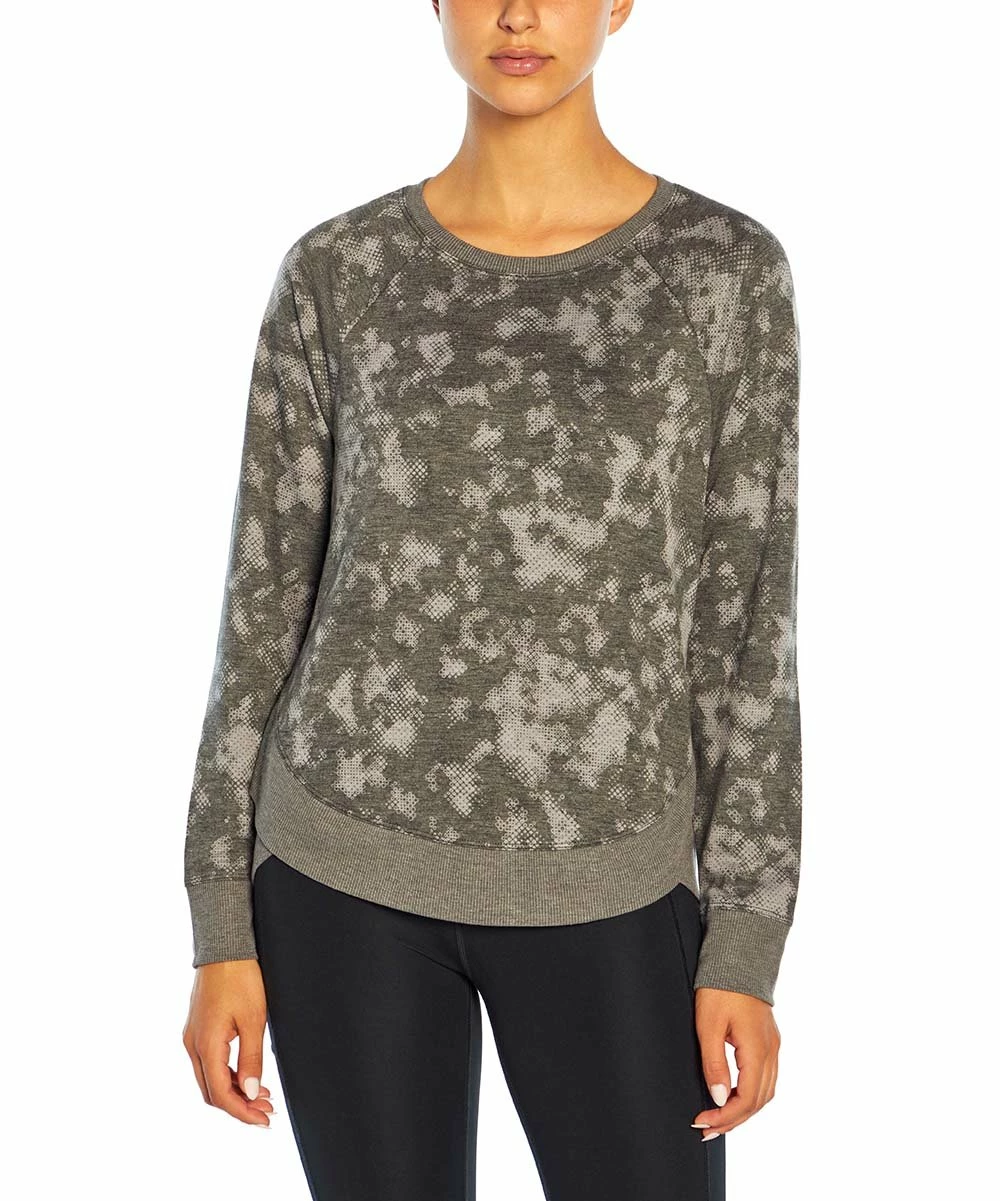 Cheap π Marika Black & Gray Abstract Camo Maison Tulip-Hem Scoop Neck Pullover - π© Women β€οΈ - Image 2