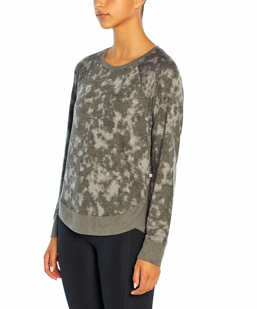 Cheap π Marika Black & Gray Abstract Camo Maison Tulip-Hem Scoop Neck Pullover - π© Women β€οΈ