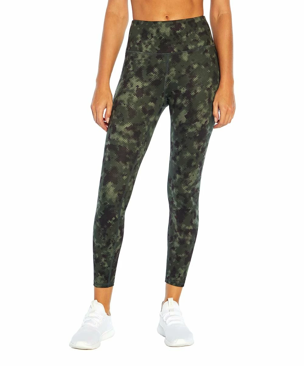 Outlet ๐ฅ Marika 25'' Pine Green & Brown Abstract Camo Nilly High-Waist Leggings - ๐ฉ Women โค๏ธ - Image 3