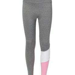 Promo 🥰 Marika Heather Gray & Pink Color Block Leggings - 👧 Girls 🧨