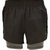 Hot Sale 🧨 Marika Black & Charcoal Heather 2-in-1 Shorts - 👧 Girls 😀
