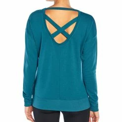 Coupon 🔥 Marika Blue Coral Crisscross Cutout Daya Pullover - Plus 🛒