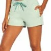 Discount ✔️ Marika Heather Blue Surf Relax Pocket 3" Drawstring Shorts - 👩 Women 😀
