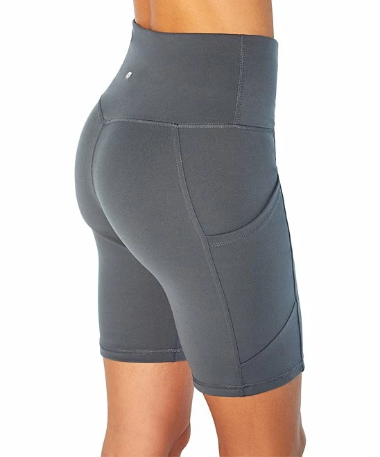 Hot Sale βοΈ Marika Turbulence Gray Olga Tummy-Control Pocket 9'' Bike Shorts - π© Women π₯° - Image 2
