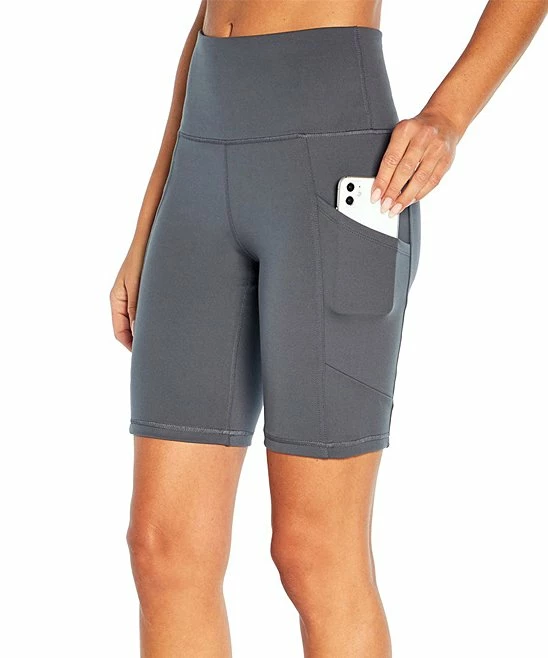 Hot Sale βοΈ Marika Turbulence Gray Olga Tummy-Control Pocket 9'' Bike Shorts - π© Women π₯°