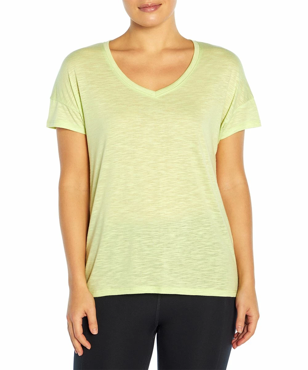 Top 10 π₯ Marika Heather Yellow Audrey Keyhole-Back Hi-Low Tee - π© Women π₯ - Image 2