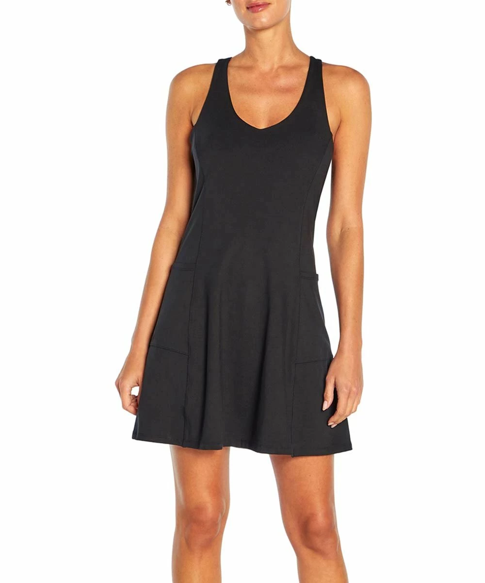 Deals π Marika Black Solid V-Neck Evelyn Pocket Shift π Dress - π© Women π - Image 3