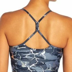 Promo 🎉 Marika Blue & White Camo Thin-Strap Kam Sports Bra ✔️