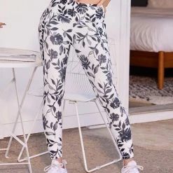 Best Sale 🔥 Marika White & Black Floral Pocket Karis 25" Leggings - 👩 Women 🔔