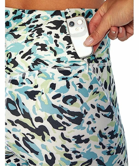 Buy 😀 Marika Blue Leopard Jade 22" Capri Leggings - 👩 Women ✔️ 2 Buy 😀 Marika Blue Leopard Jade 22" Capri Leggings - 👩 Women ✔️ - Image 2