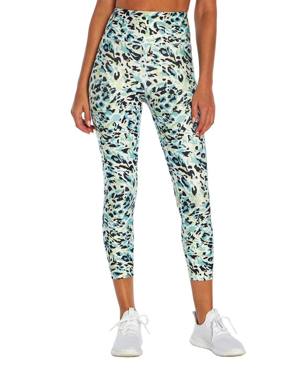 Buy 😀 Marika Blue Leopard Jade 22" Capri Leggings - 👩 Women ✔️ 1 Buy 😀 Marika Blue Leopard Jade 22" Capri Leggings - 👩 Women ✔️