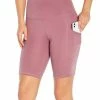 Cheap ⌛ Marika Dusky Orchid Brenda Tummy Control 9'' Bermuda Bike Shorts - 👩 Women 🌟