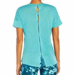 Best reviews of 🔥 Marika Porcelain Keyhole-Back Audrey Slub Tee - 👩 Women ❤️