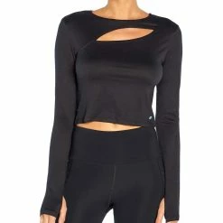 Best deal 🌟 Cycle House By Marika Black Sawyer Cutout Long-Sleeve Top - 👩 Women ⭐