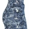 New 🔔 Marika Ombré Blue Crackle Foil Zen Ankle 25" Leggings - 👩 Women 🌟