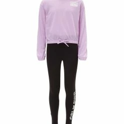 Best Pirce ⌛ Marika Lavender 'Positive Vibes' Sweatshirt & Black 'Girl Pwr' Leggings - 👧 Girls 👏