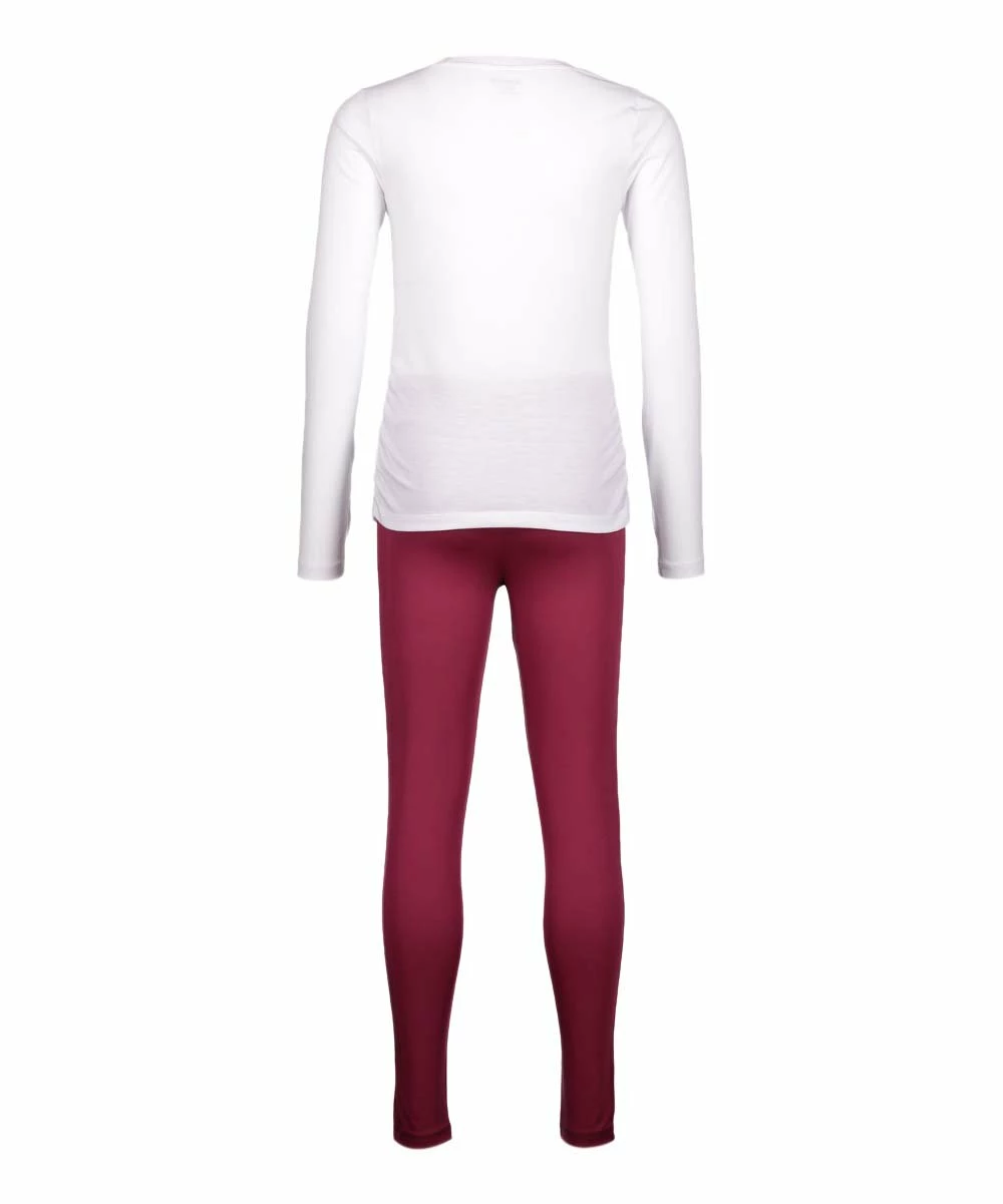 Best deal π€© Marika White Heart Tee & Cranberry Leggings - π§ Girls π - Image 2