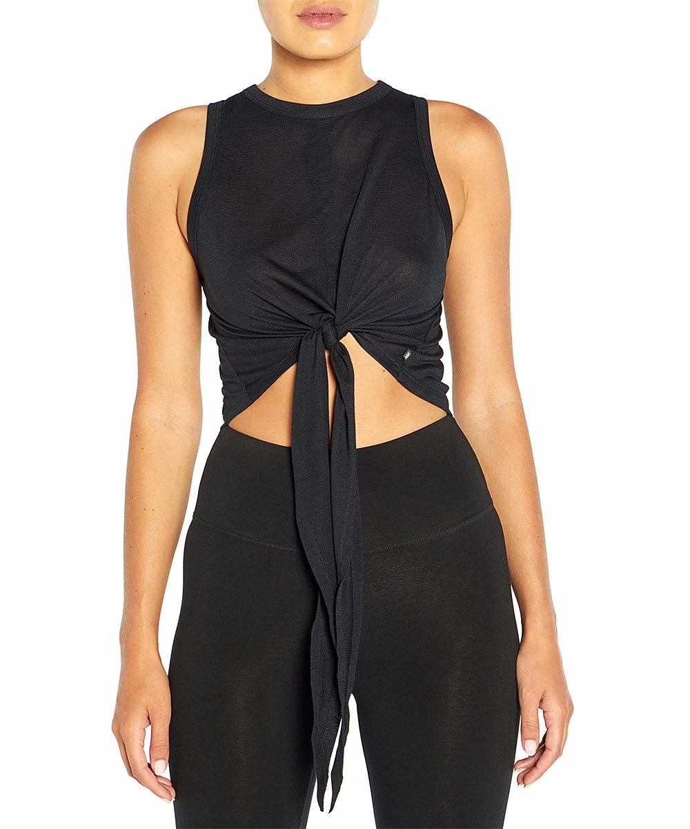 Cheapest π Marika Black Tiffany Tie-Front Tank - π© Women π₯° - Image 2