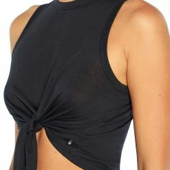 Cheapest 😀 Marika Black Tiffany Tie-Front Tank - 👩 Women 🥰