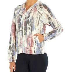 New 🛒 Marika White Distressed Agnes Zip-Up Jacket - 👩 Women 🥰