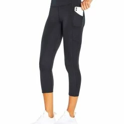 Deals 🤩 Marika Black Jenna Pocket Capri Leggings - 👩 Women 🔥