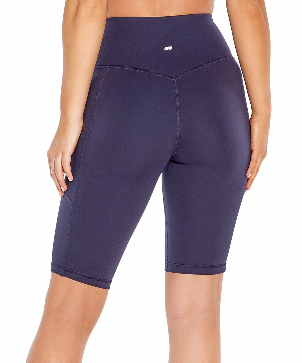 Buy π Marika 11.5'' Midnight Blue Tummy-Control Pocket High-Waist Bike Shorts - π© Women π - Image 4