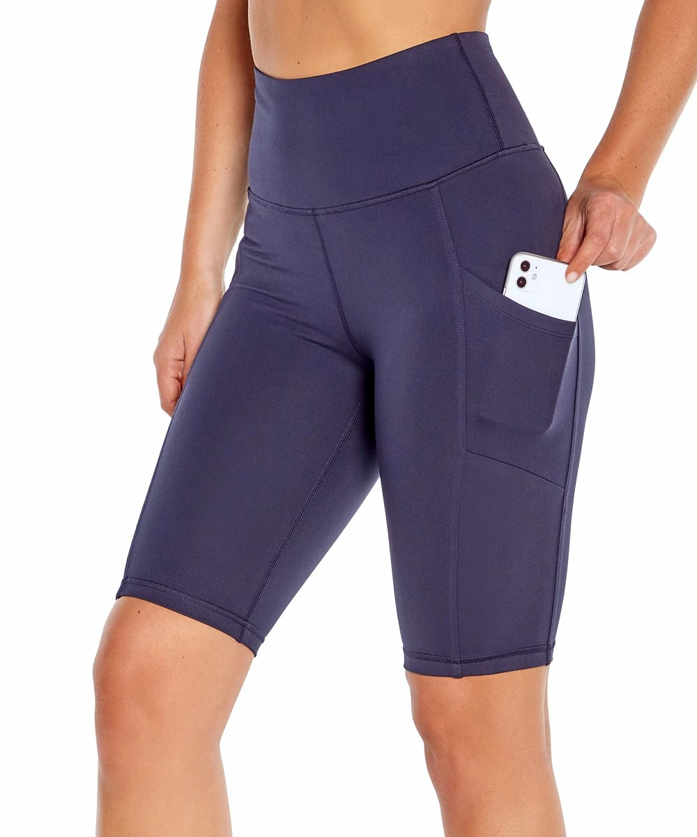 Buy π Marika 11.5'' Midnight Blue Tummy-Control Pocket High-Waist Bike Shorts - π© Women π - Image 5