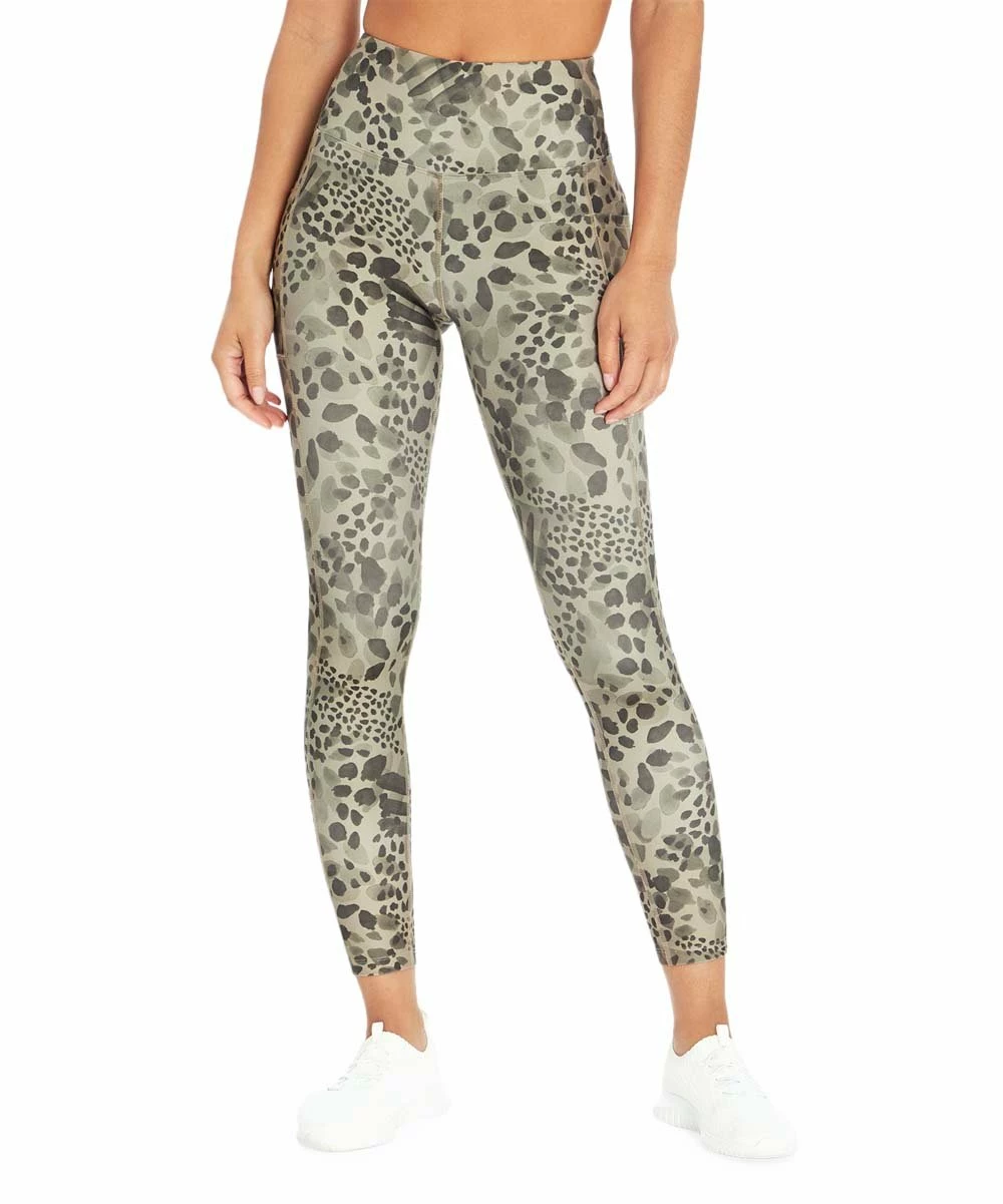 Discount π₯° Marika 25'' Animal-Print Watercolor Flat High-Waist Crop Pocket Leggings - π© Women β - Image 5