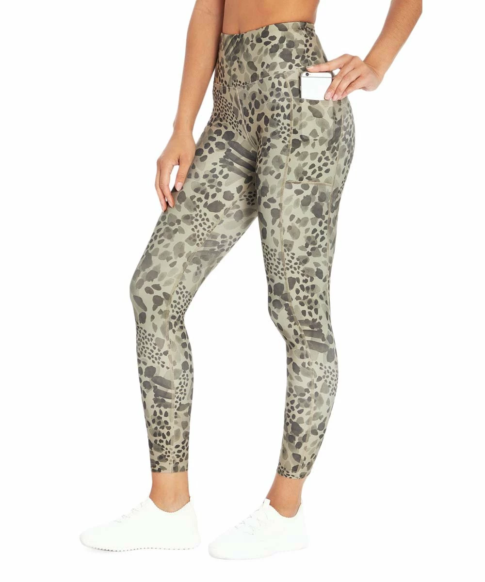 Discount π₯° Marika 25'' Animal-Print Watercolor Flat High-Waist Crop Pocket Leggings - π© Women β