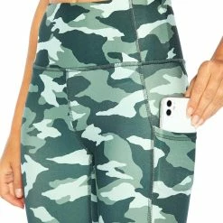 Best Pirce 👍 Marika Balsam Green 22" Camo Pocket Elsa Capri Leggings - 👩 Women 👍