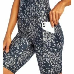 Wholesale 🌟 Marika Black & Gray 9" Leopard Brenda Tummy-Control Bike Shorts - 👩 Women 🌟
