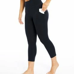 Wholesale β€οΈ Marika Black Bailee Pocket Tummy-Control 22'' Capri Leggings - π© Women π
